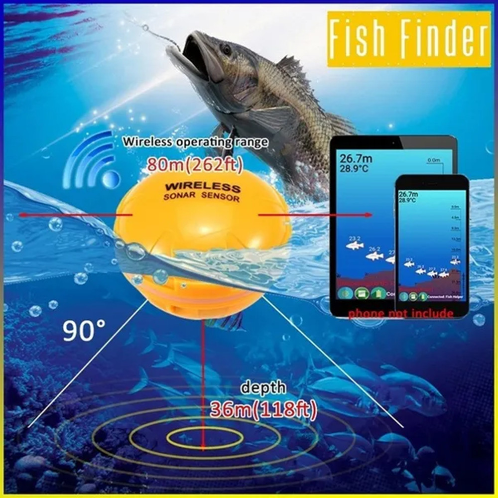 PUPOPAN 100M Brand New Smart P - Fish Finder Transducer review and price